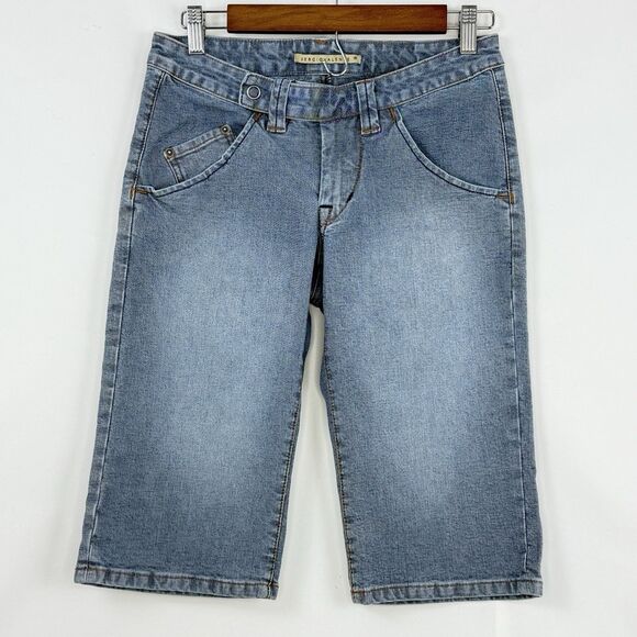 Sergio Valente Women’s Blue Jeans Bermuda Shorts Size 29 Stretch - Picture 1 of 15